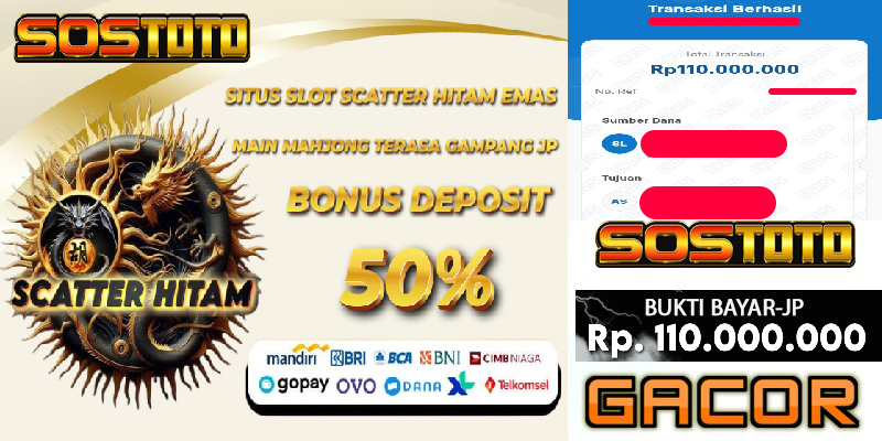 Sostoto Situs Slot Scatter Hitam Emas